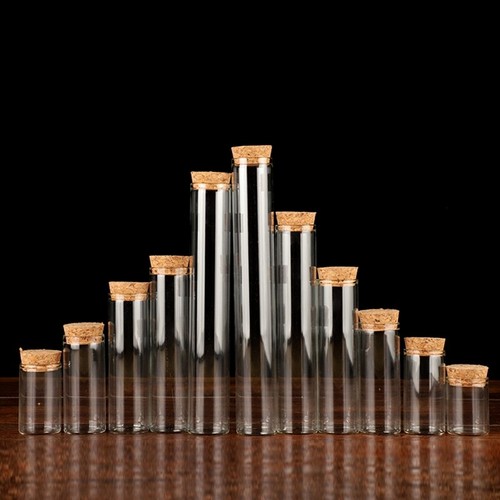Glass test tubes with cork - tubes,