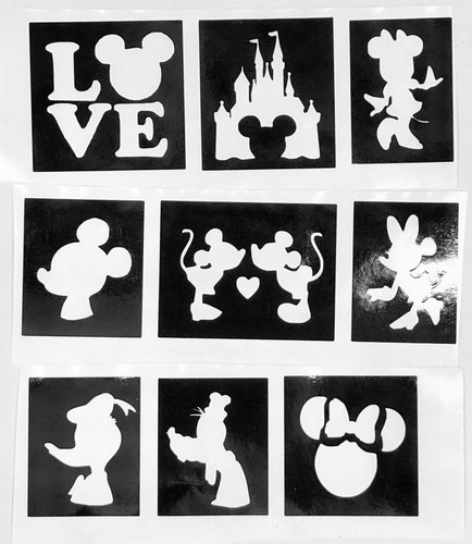 Mickey minnie stencil 3part - minnie,