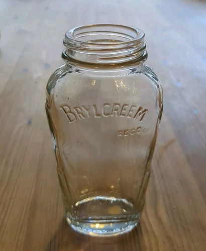 Vintage brylcreem glass bottle - brylcreem,