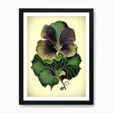 Pansy Leaf Vintage Botanical 3