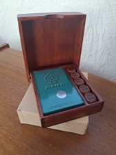 Playing Cards & Wooden Dice In Wood Gift Presentation Box. Christmas Gift? Game