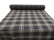 DARK GREY Tartan Checked Wool