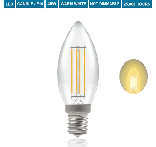 Candle 40w small - screw, e14