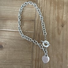 Tiffany & co. Sterling Silver Heart Tag Toggle Necklace