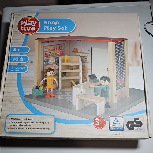 Playtive wooden shop play - wooden, set