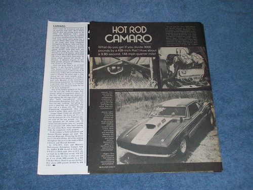 1969 caramo drag car - caramo, z/28