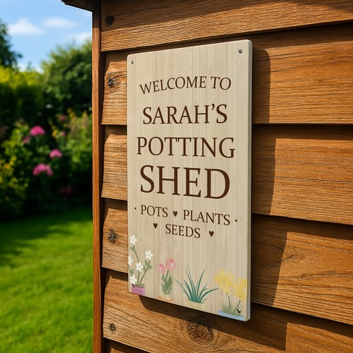 Personalised potting shed sign - personalised,