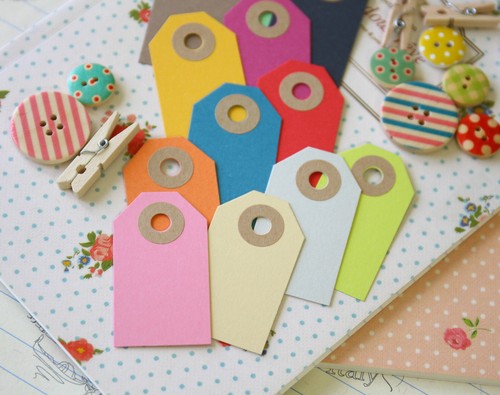 Colour luggage tags 20pc - tags,