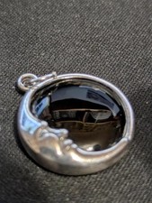 Sterling Silver Moon Face and