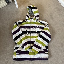 Special Blend Cirrus 10K Snowboard Jacket Men L Stripe Hooded Ski Coat Large