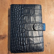 Filofax Classic Croc Personal Organiser Italian Calf leather Black Work Uni