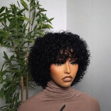 Fringe Jerry Curl Wig - 100%