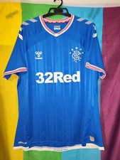 Hummel Glasgow Rangers Home Football Shirt jersey mens size XXL 2XL