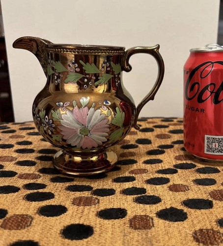 Antique copper luster jug - antique,
