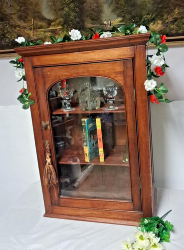 Antique mahogany display books - mahogany,