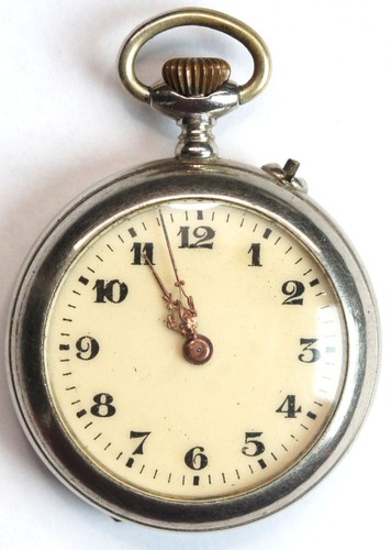 Antique lady pocket watch pin - watch,