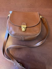 Vintage brown Leather Escada Crossbody bag