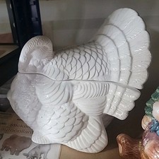 Vtg Ceramic Turkey Soup Tureen