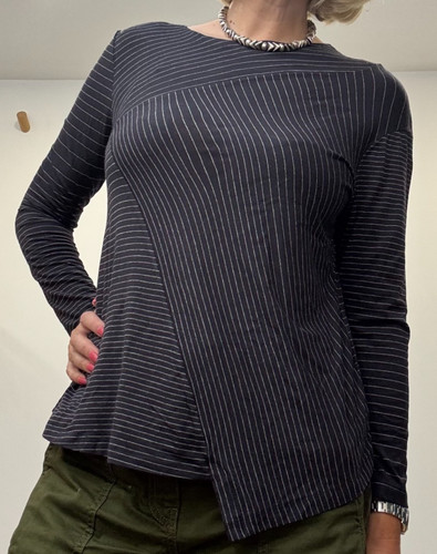 Oska lagenlook stripe top size - stripe,