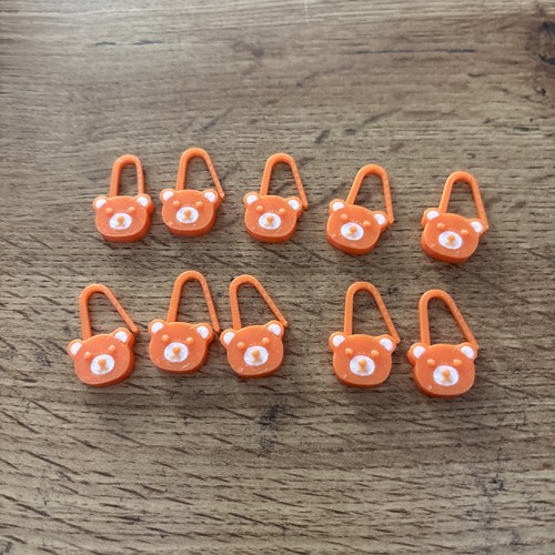 Plastic orange teddy 10 - plastic,