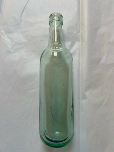 Vintage green glass bottle - green,