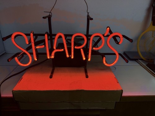 Vintage sharps beer - neon, sign