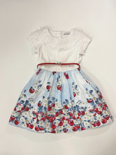 Monnalisa Printed Cotton and Tulle Dress Kid's Size 8