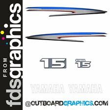 Yamaha 15hp 2 stroke (2002) outboard engine decals/sticker kit