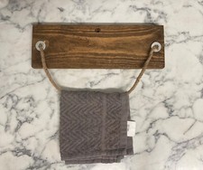 Rustic Wooden Towel Holder, Kitchen and Bathroom Hand Towel Rail, Home Gift Idea