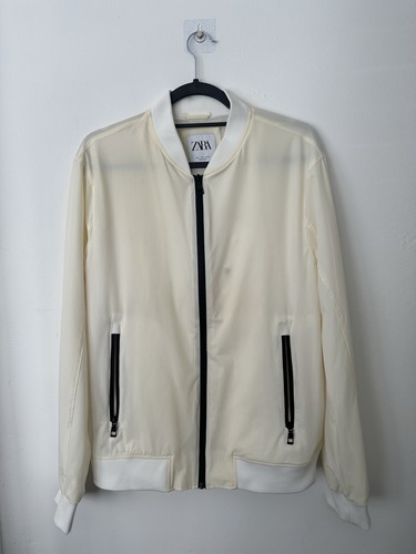 Zara white bomber jacket - bomber,