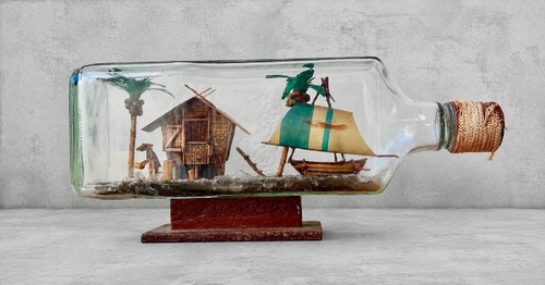 Vintage ship bottle - in, a