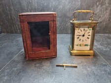 Antique French Carriage Clock Duverdrey & Bloquel c.1900, Original Key + Case
