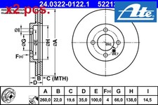 X2 PCS FRONT BRAKE DISC SET