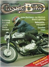 CLASSIC BIKE AUGUST 1986 - TRIUMPH TR6 & SURTEES VINCENT BLACK LIGHTNING TESTS