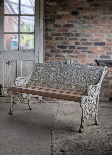 Cast iron garden bench - cast, of