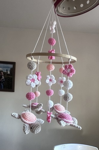 Handmade crochet cot mobile - crochet,