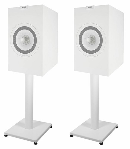 Pair steel white stands - pair,