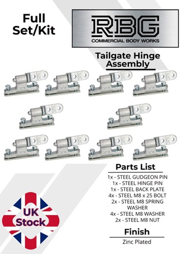 10x tailgate hinge assembly - 10x,