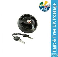 Lockable Water Tank Filler Cap c/w Keys Black Caravan Motorhome Campervan Boat