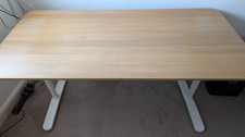 IKEA BEKANT Desk 160x80cm With Oak Veneer Top And White Legs Hardly Used