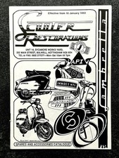 Vintage SCOOTER RESTORATIONS 1993 Lambretta SX200 Parts SPARES Catalogue LI150