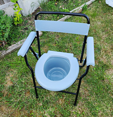 Bedside commode chair with - bedside,