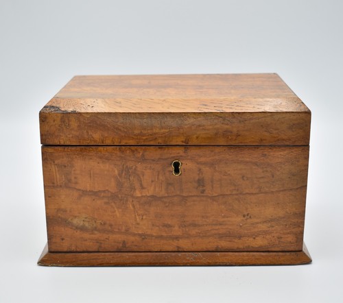 Antique pollard oak tea caddy - tea,