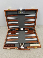 RENO Backgammon Set-15 Inch Elegant Leather Backgammon Sets - Backgammon set
