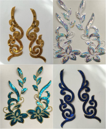 Pair sequined applique - pair, of