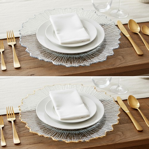 Pcs clear flower charger - pcs,