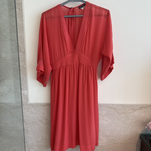 Antik batik coral silk dress - coral,