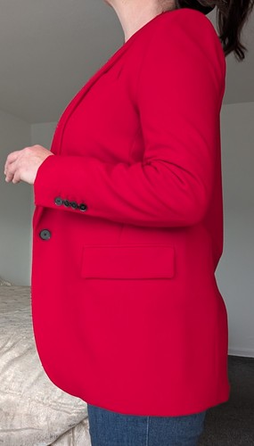 Zara red oversized blaser - zara,