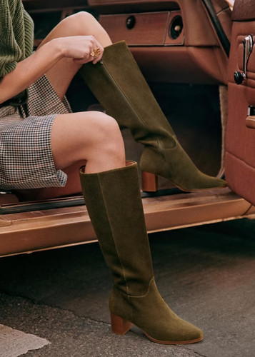 Sézane adele boots khaki - sézane,