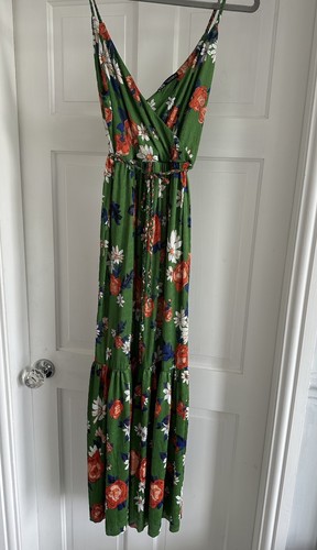 Zara green floral print - zara, maxi